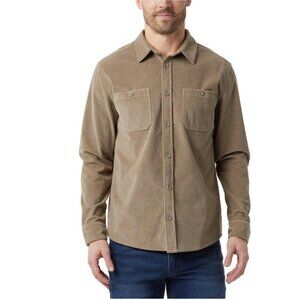 32 Degrees Heat Men's XXL Tan Corduroy Button-Up Shirt  G1926